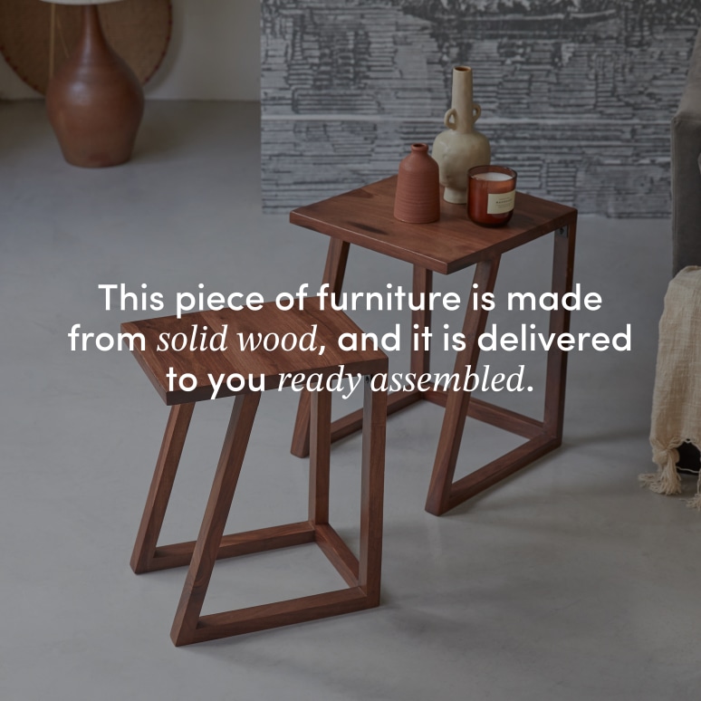 Gaspard - Side tables in solid sheesham