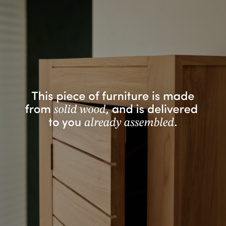 Minimalys - Storage column in solid teak 
