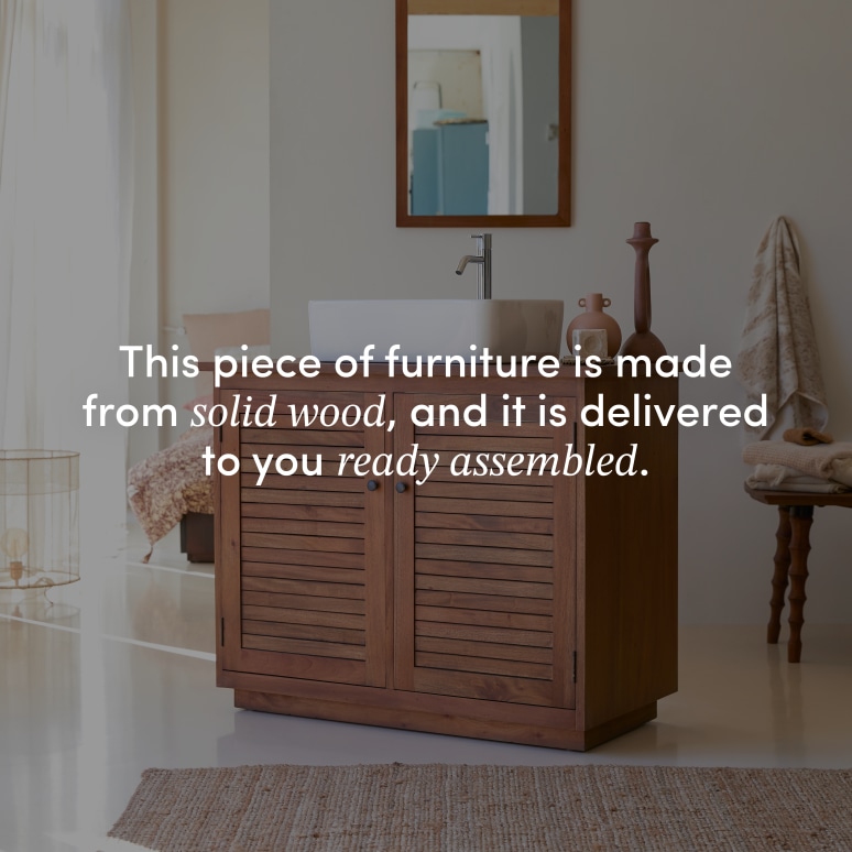 Loggia - Solid acacia vanity unit 90 cm