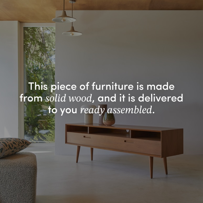 Magda 50's - Solid mahogany TV unit 180 cm