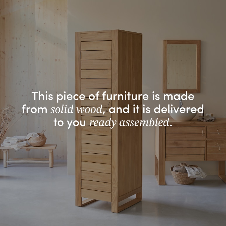 Minimalys - Solid teak bathroom column