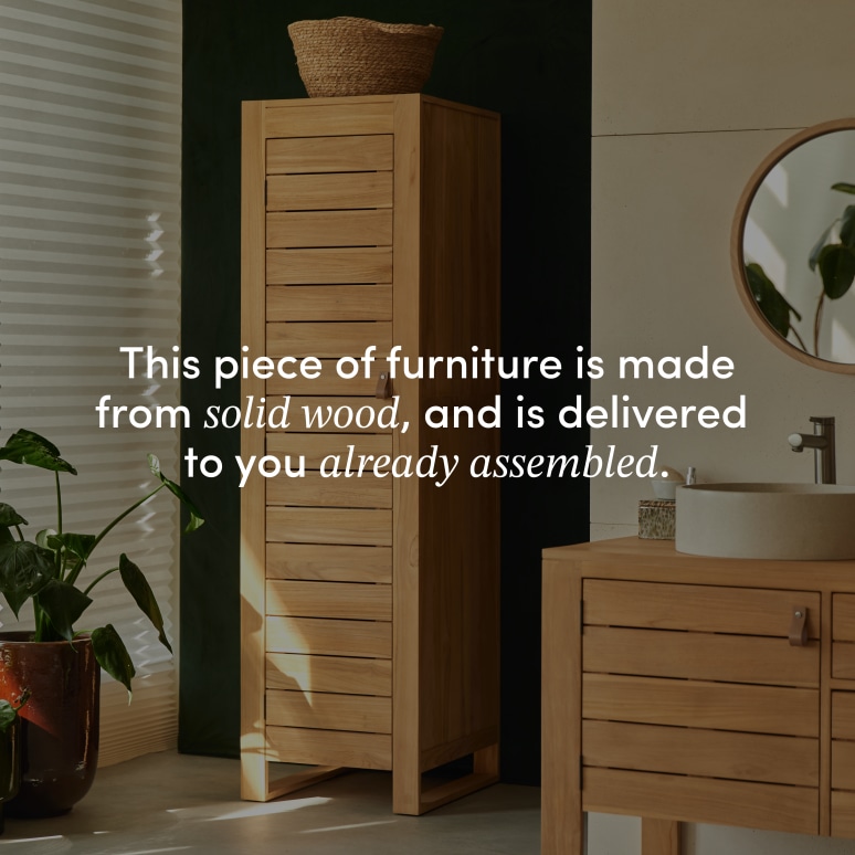 Minimalys - Solid teak bathroom column
