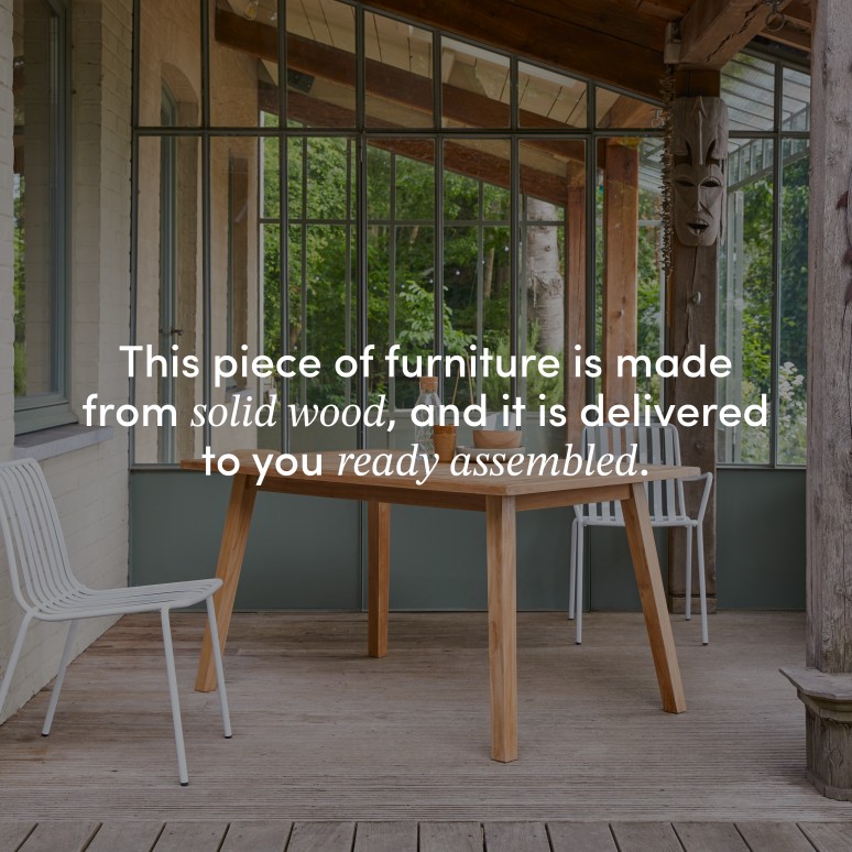 Pamoa - Solid teak garden table – seats 4 to 6