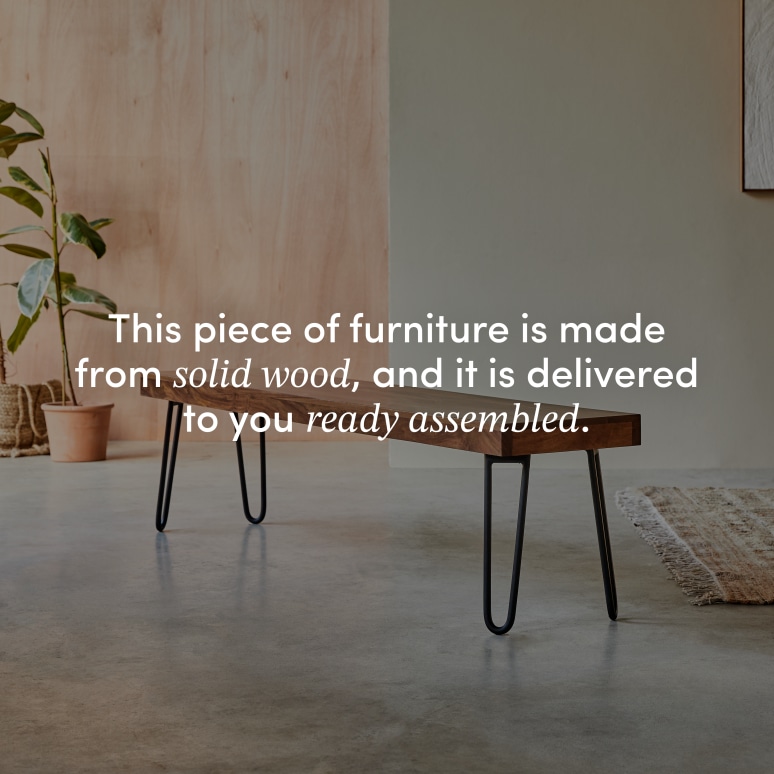 Helga - Solid sheesham bench 180 cm