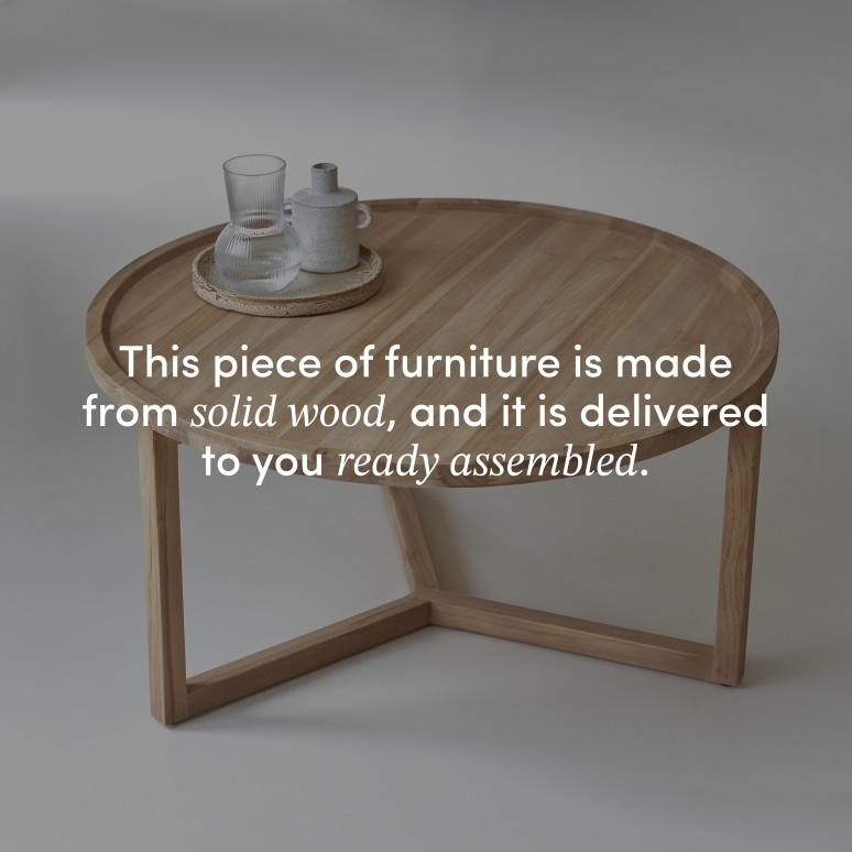 Ana - Solid teak coffee table