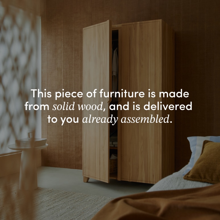Greta - Hallway wardrobe in solid teak