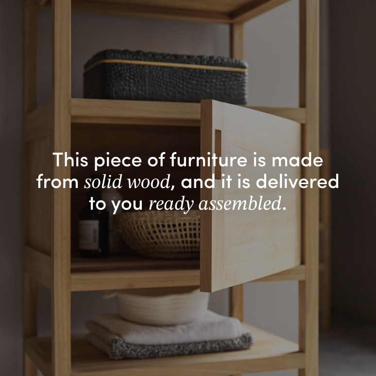 Arty - Hallway column cabinet in solid teak