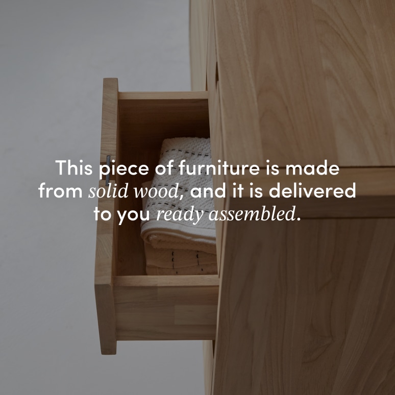 Jonàk - Solid teak vanity unit 95 cm