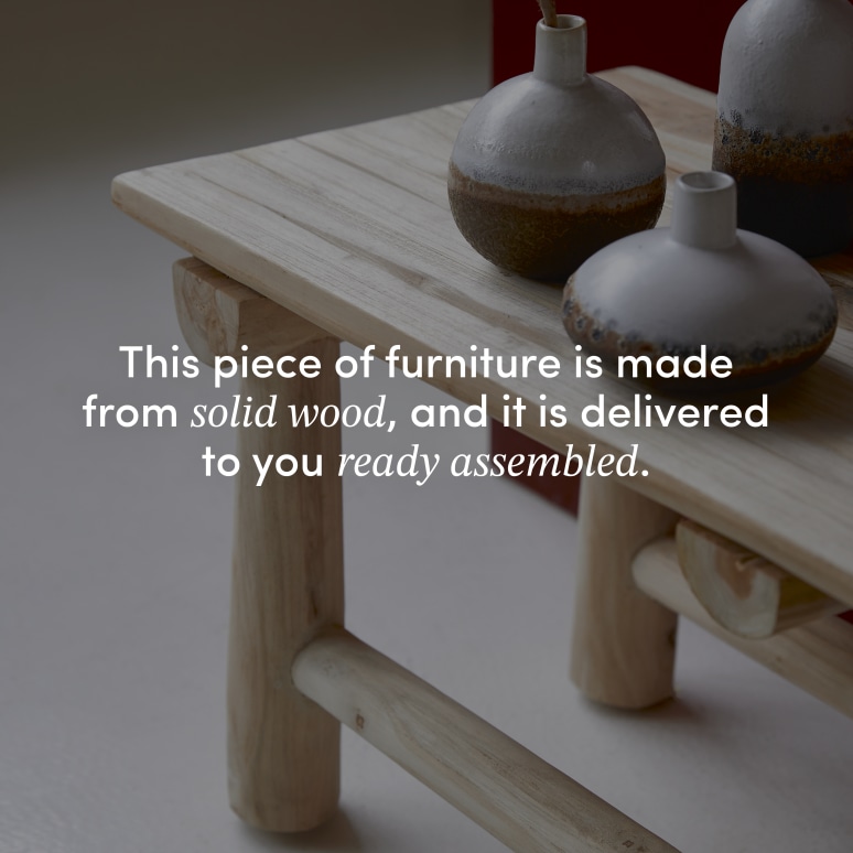 Kilim - Decorative solid teak bench