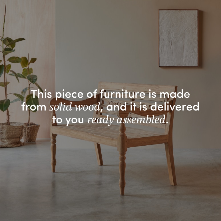 Marceau - Solid teak bench