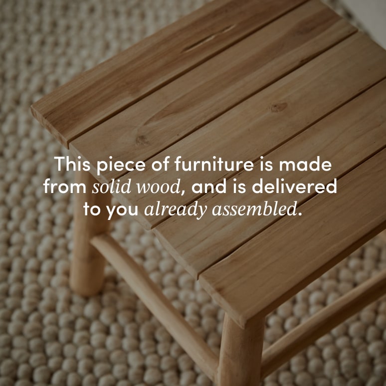 Kilim - Side table in solid teak