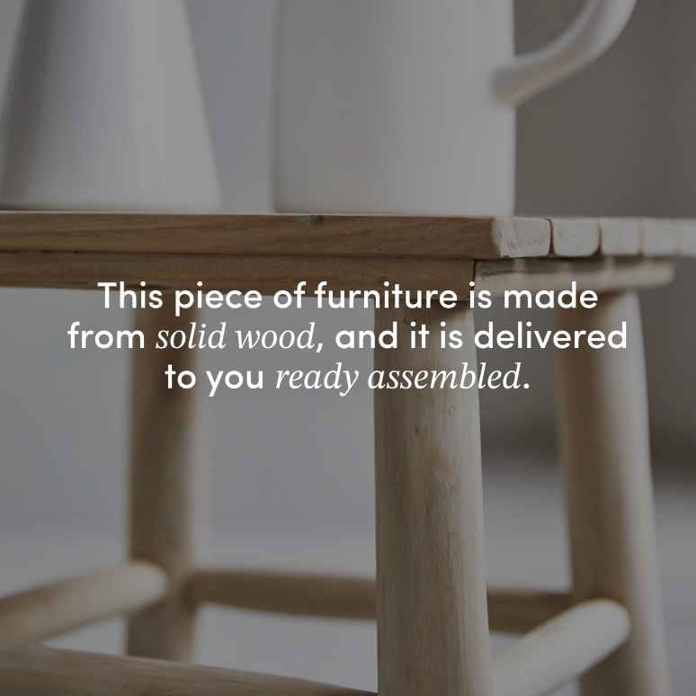 Kilim - Side table in solid teak