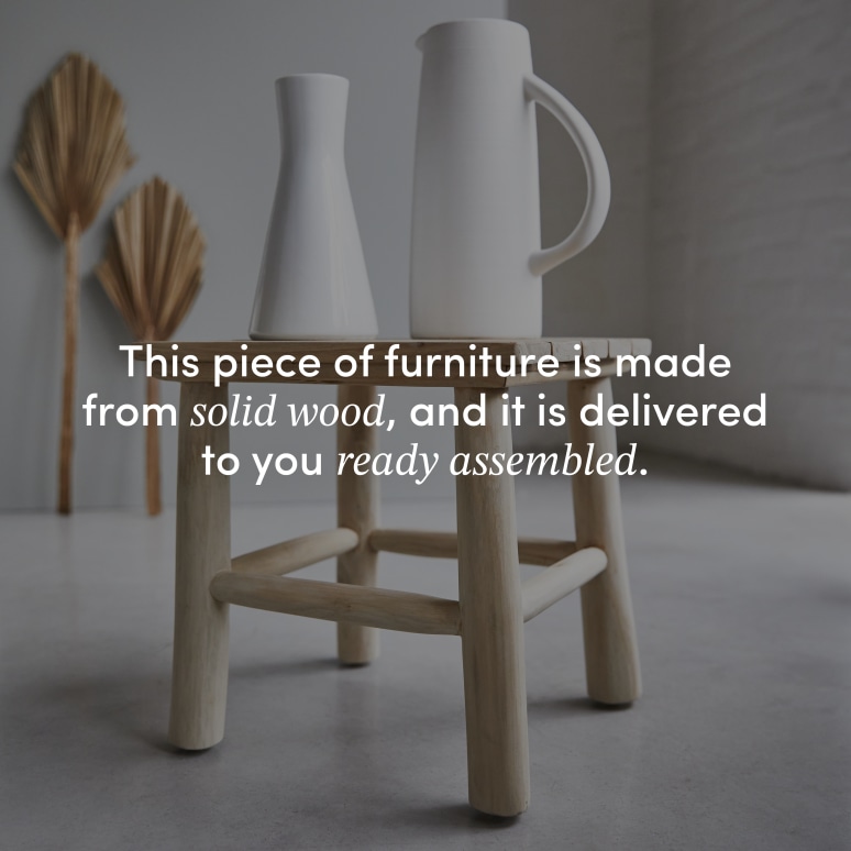 Kilim - Solid teak bedside table