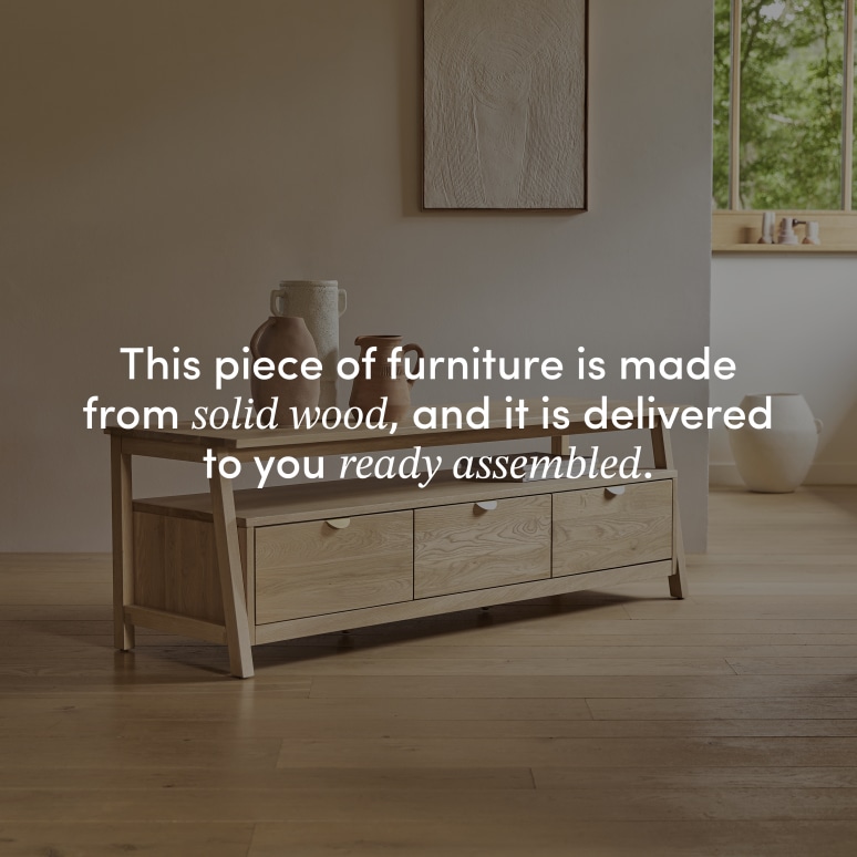 Pola - Solid oak TV unit 150 cm