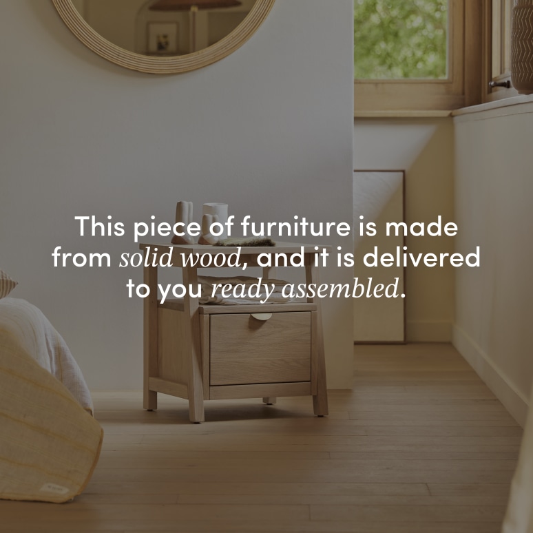 Pola - Bedside table in solid oak