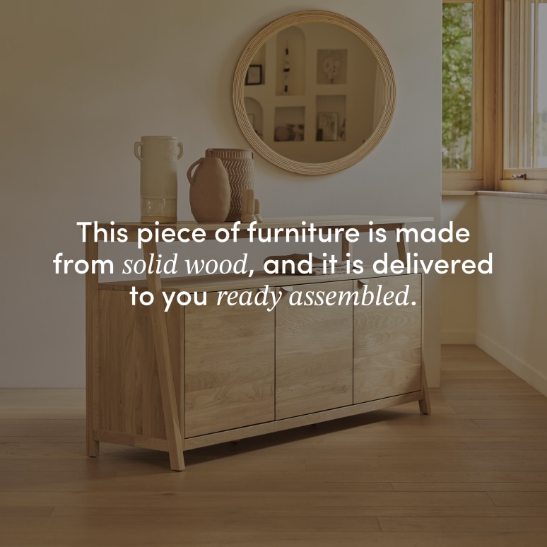 Pola - Solid oak sideboard 165 cm