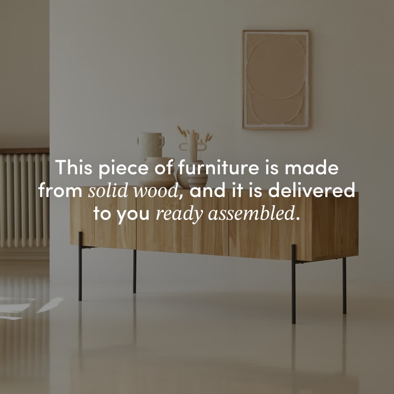 Honorine - Tall solid teak TV unit – 170 cm