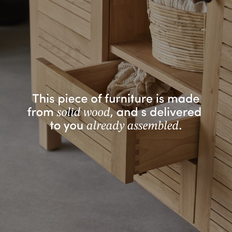 Soho - Solid oak vanity unit 125 cm