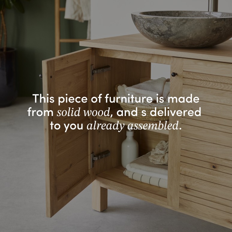 Soho - Solid oak vanity unit 85 cm