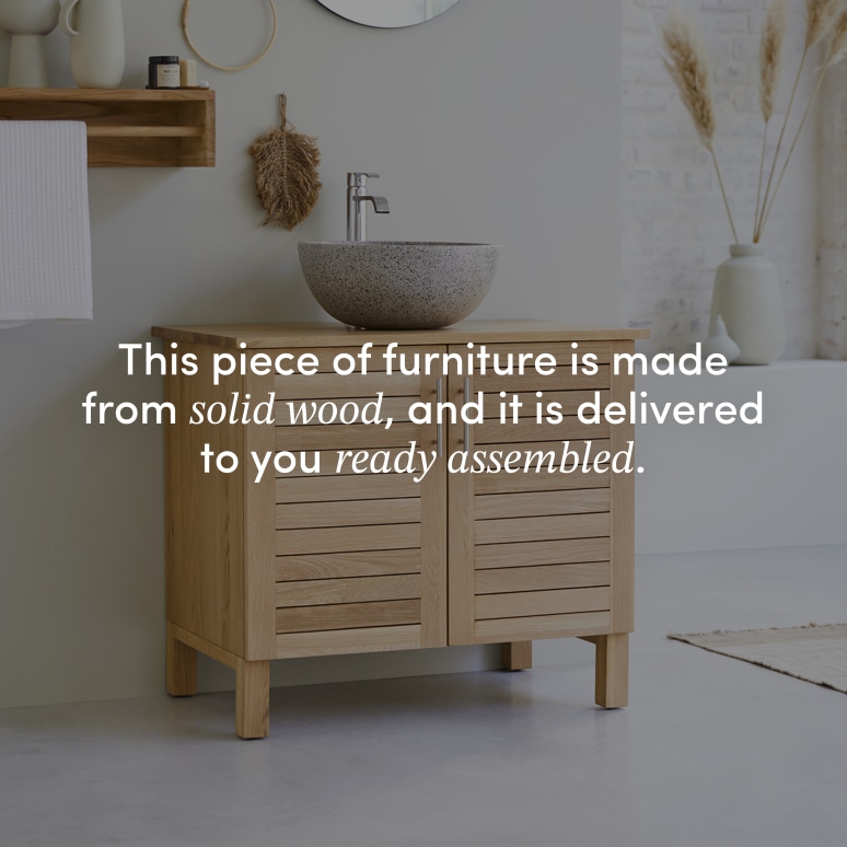 Soho - Solid oak vanity unit 85 cm