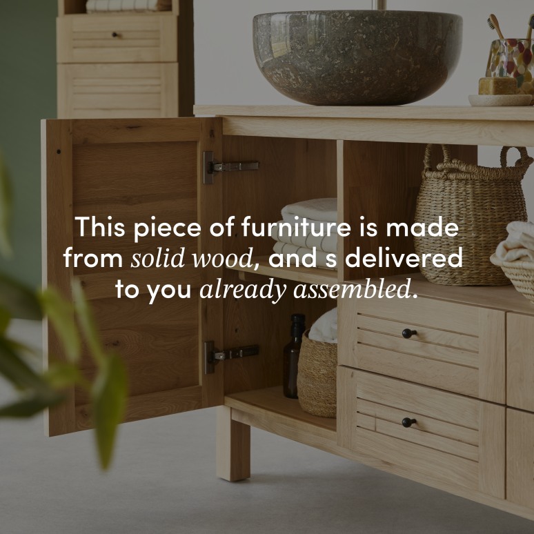 Soho - Solid oak vanity unit 165 cm