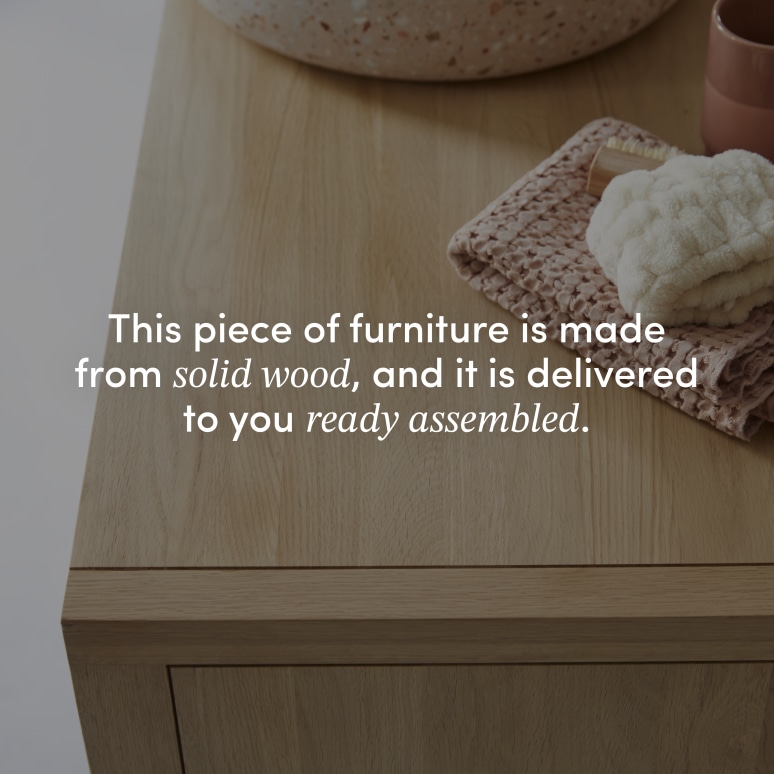 Jonàk - Solid oak vanity unit 95 cm