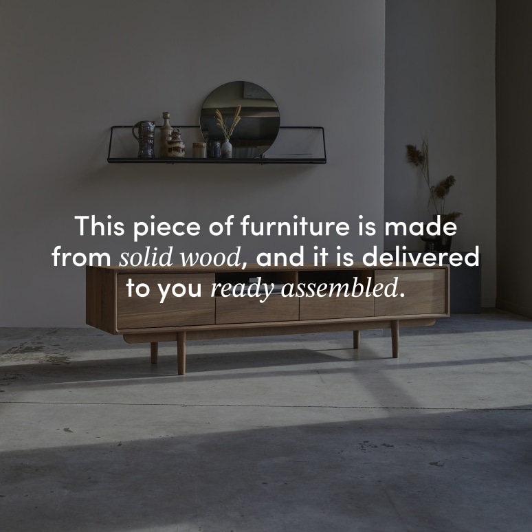 Ellie - Solid walnut TV unit 180 cm