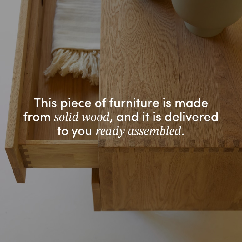 Jeanne - Solid oak TV unit 200 cm