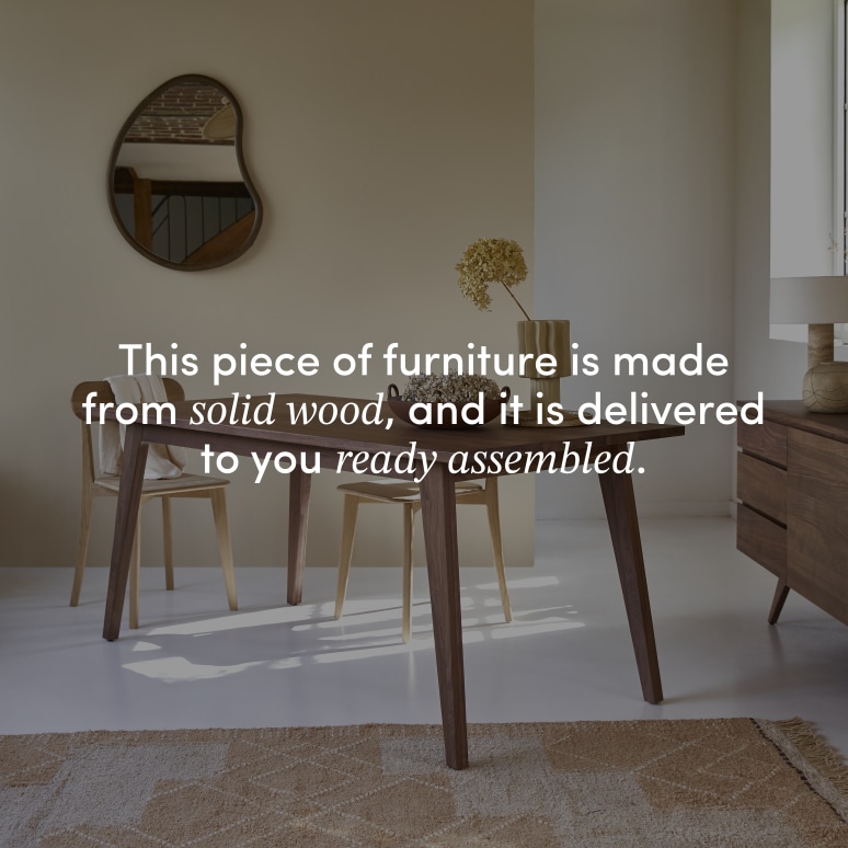 Esmée - Solid walnut dining table – seats 6 to 8