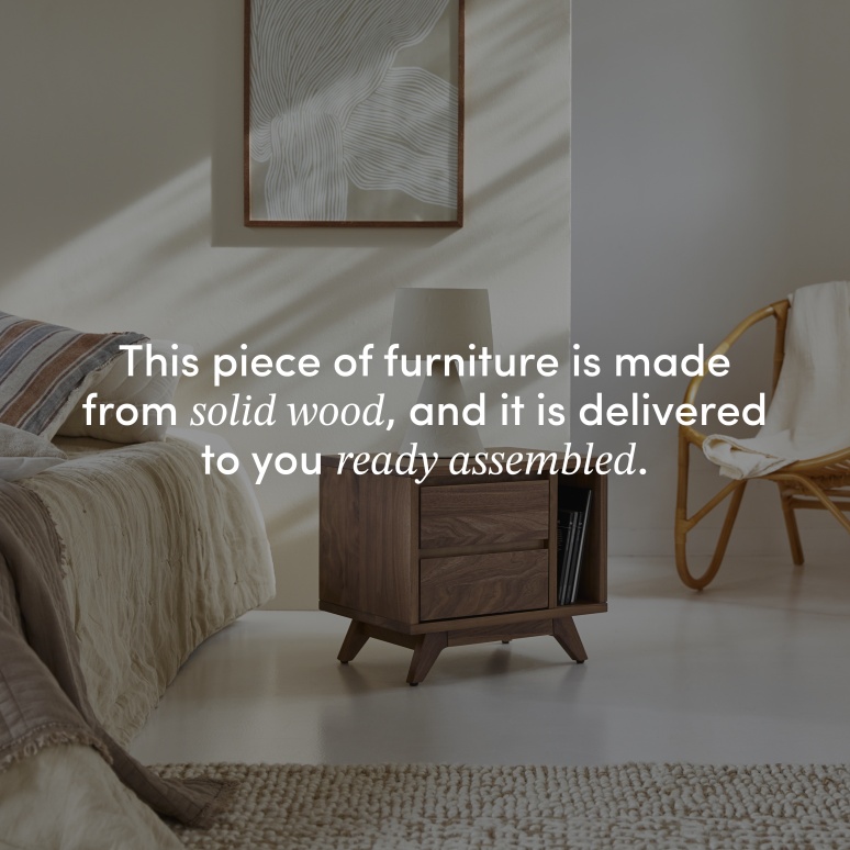 Esmée - Solid walnut bedside table