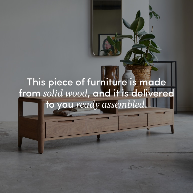 Arto - Solid walnut TV unit 180 cm