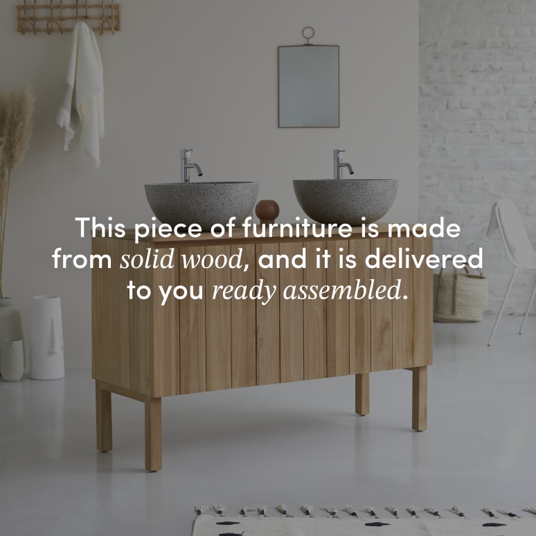 Jill - Solid teak vanity unit 120 cm