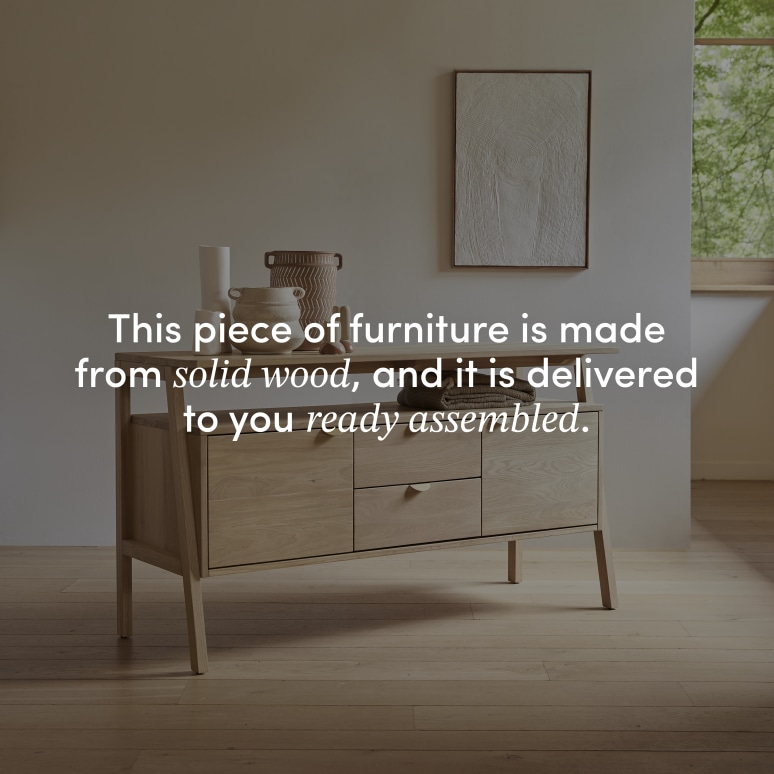 Pola - Solid oak sideboard 140 cm