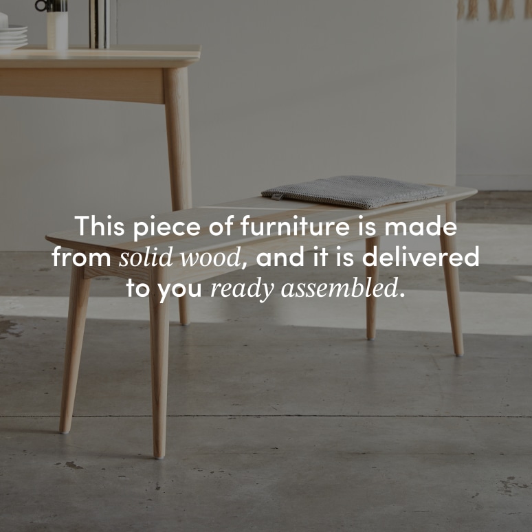 Josef - Bench in solid French olive ash wood