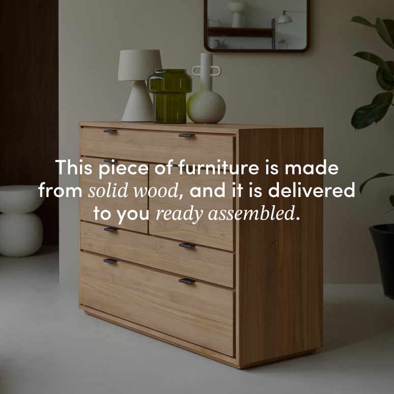 Senson - Solid teak chest of drawers