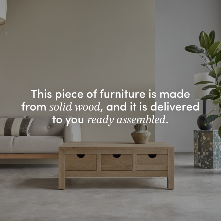 Oliver - Solid oak coffee table