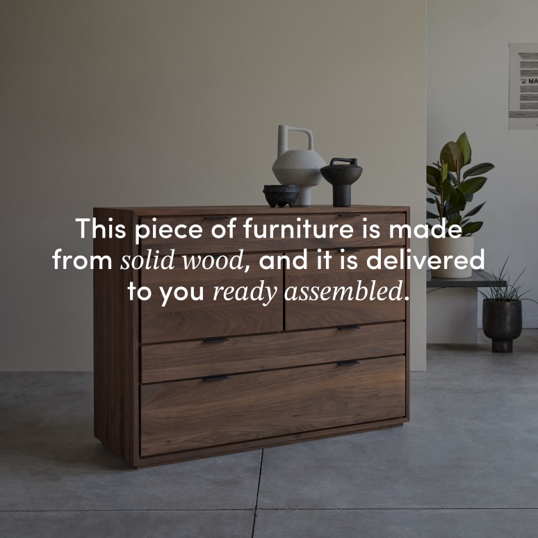 Senson - Solid walnut chest of drawers