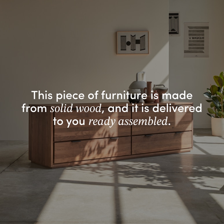 Senson - Solid walnut TV unit 180 cm