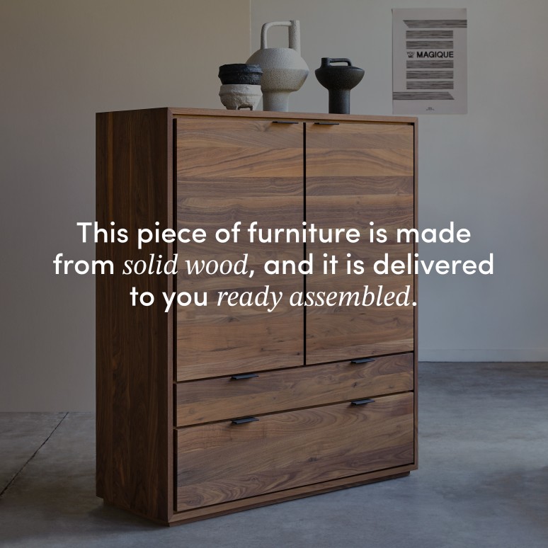 Senson - Solid walnut storage cabinet