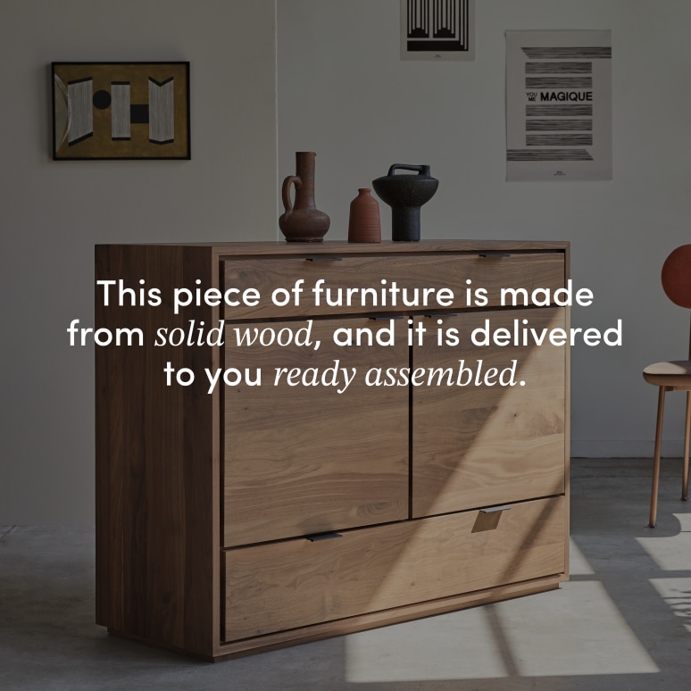 Senson - Solid walnut sideboard 120 cm