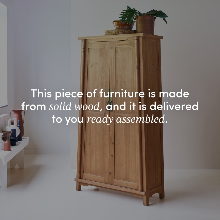 Yuki - Hallway wardrobe in recycled solid pine