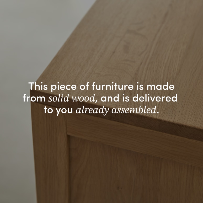 Heidi - Solid oak display cabinet 110 cm