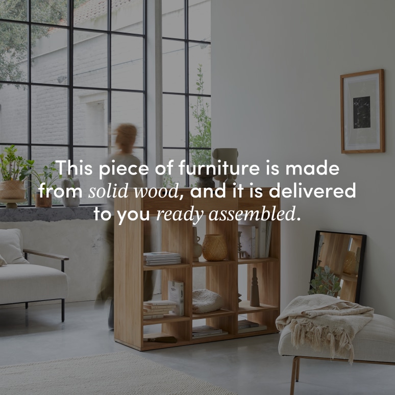 Miho - Entryway console table in solid teak
