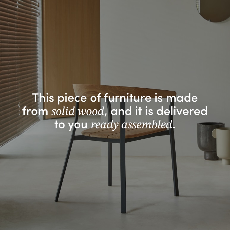 Arco - Chair in solid teak and aluminium 