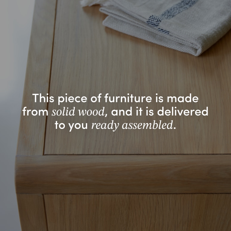 Come - Chest of drawers in solid oak and cane