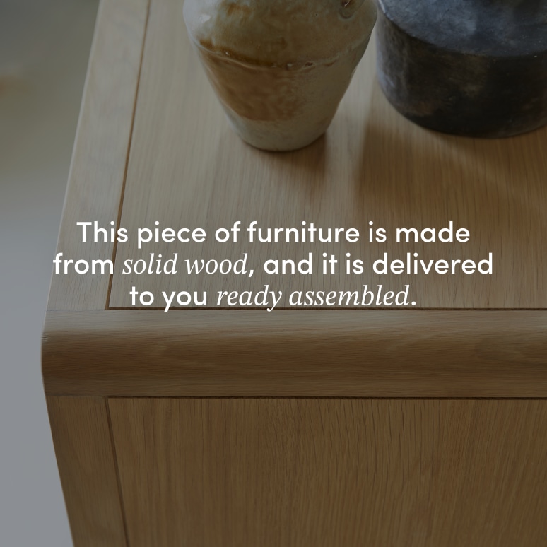 Come - Chest of drawers in solid oak and cane