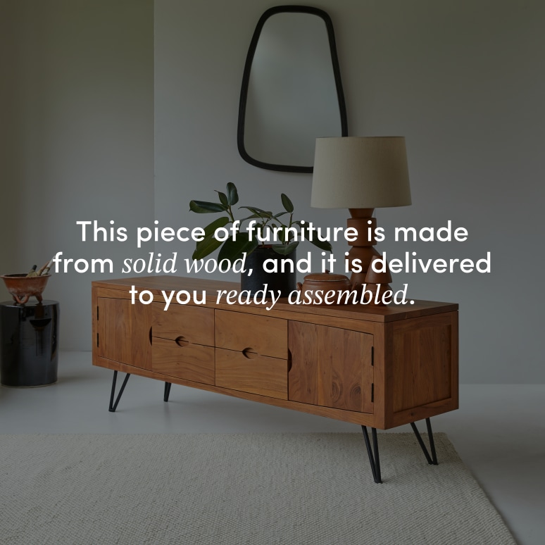 Bonnie - Solid acacia TV unit 180 cm