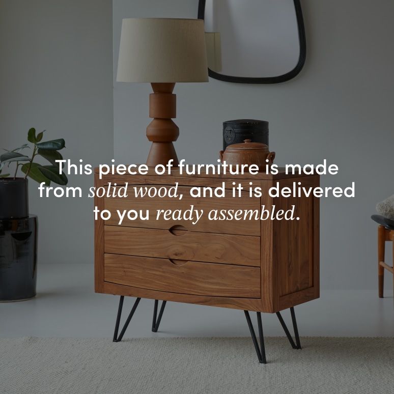 Bonnie - Chest of drawers in solid acacia