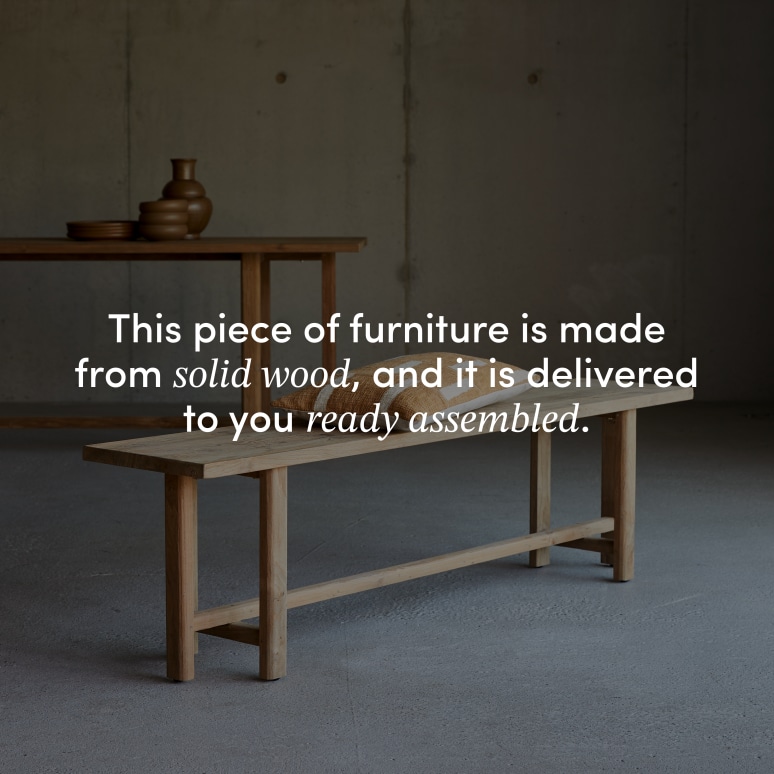 Antonia - Bench in reclaimed solid teak