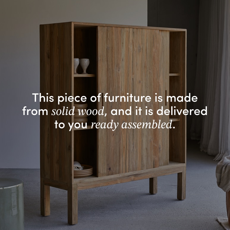 Elias - Sideboard in recycled solid teak, 130 cm